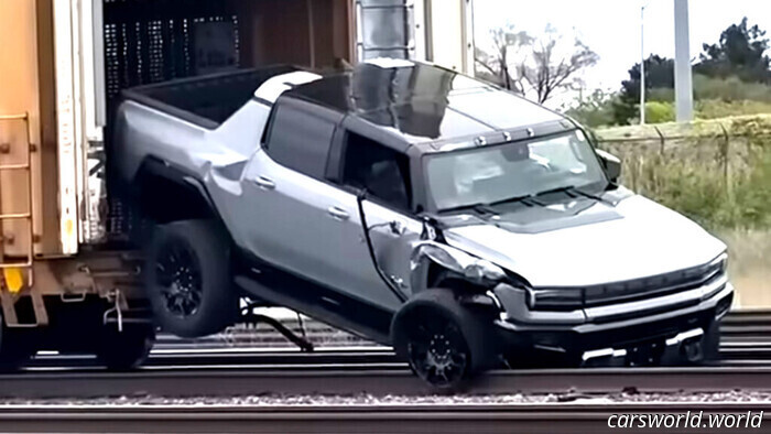 Thieves Steal Two New Hummer EVs from a Train, You Can Imagine What Happened Next | Carscoops